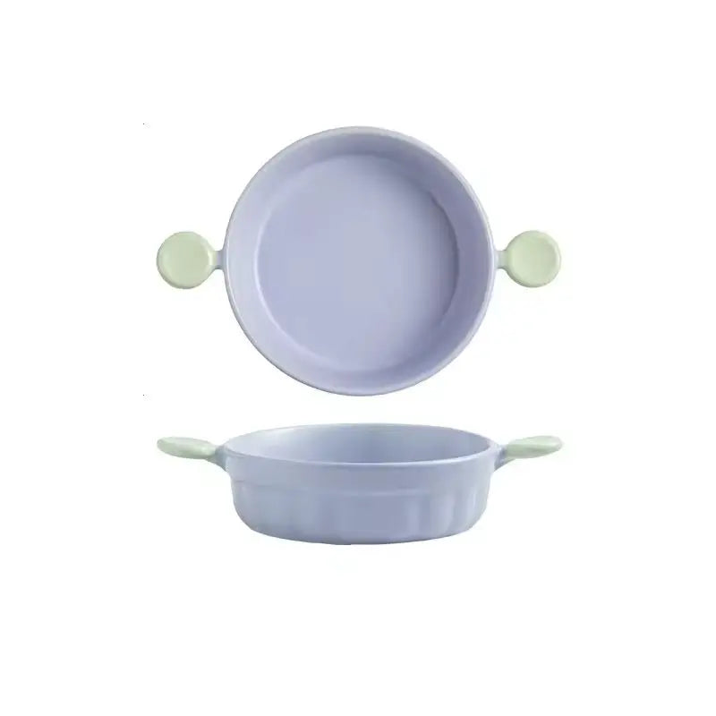 Pastel Ceramic Baking Dish with Handles - Oven to Table Tray