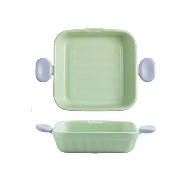 Pastel Ceramic Baking Dish with Handles - Oven to Table Tray