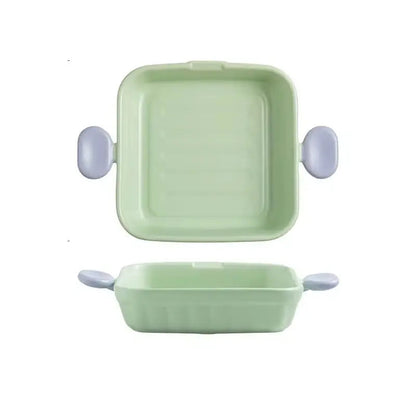 Pastel Ceramic Baking Dish with Handles - Oven to Table Tray