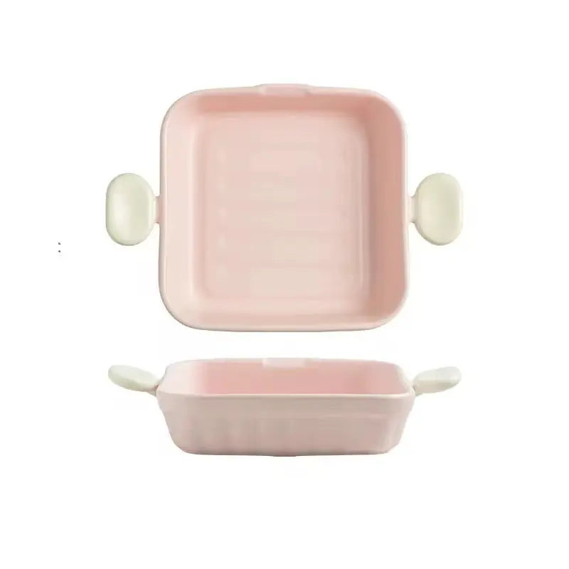 Pastel Ceramic Baking Dish with Handles - Oven to Table Tray