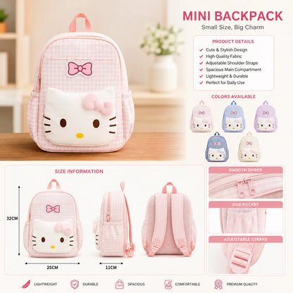 Kitty Mini Kids Backpack - Cute School Bag for Girls