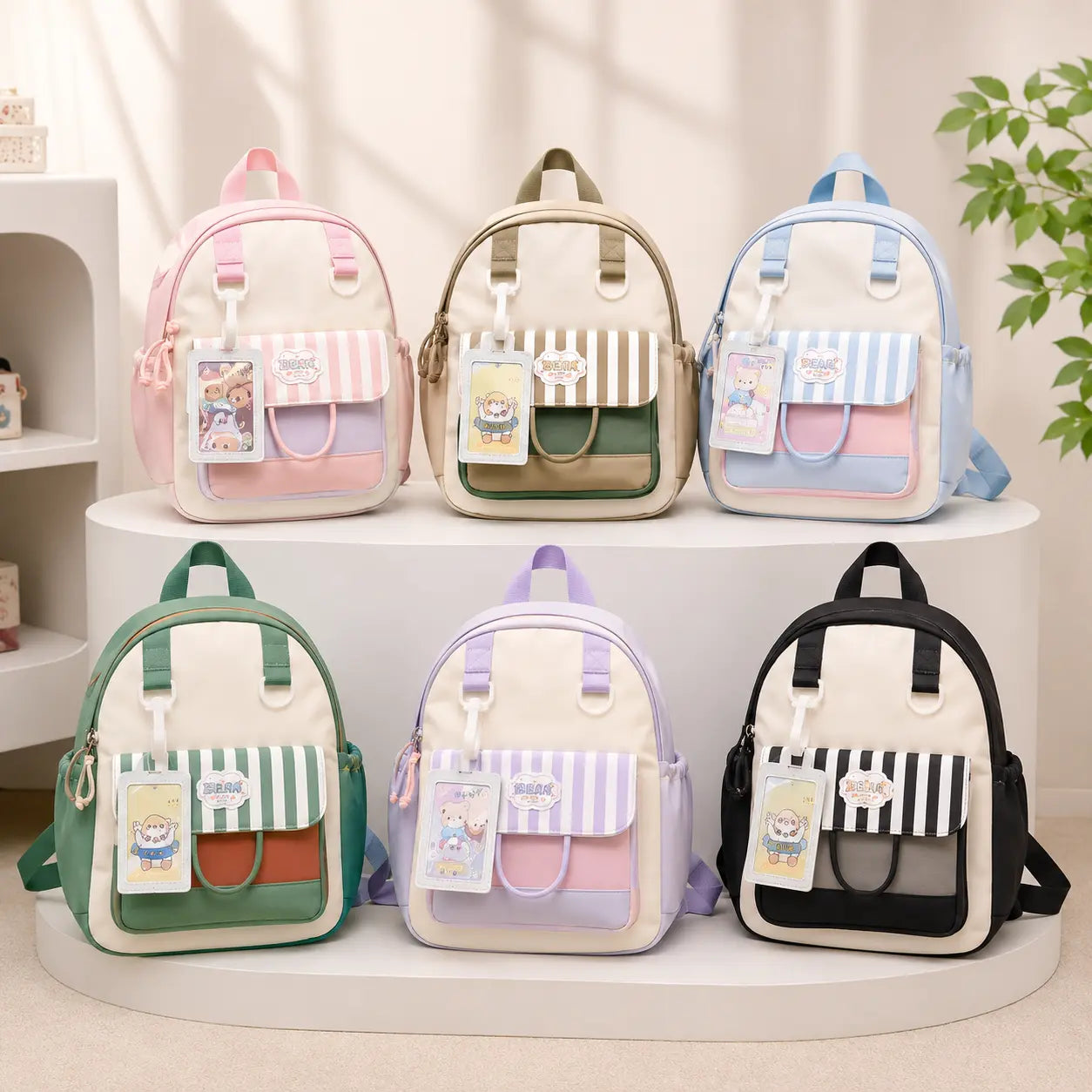 Mini Kids Backpack - Lightweight Pastel School & Travel Bag