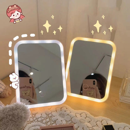 Rechargeable LED Vanity Mirror with Wall Mount - 3 Color Light