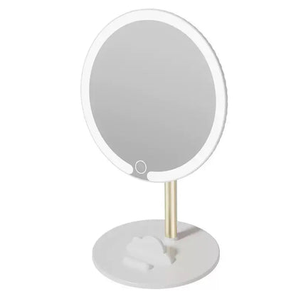 Rechargeable LED Makeup Mirror with Phone Holder - 3 Color Light