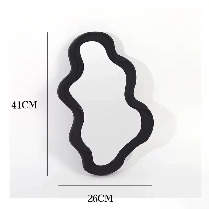 Irregular Wavy Wall Mirror - Modern Asymmetric Accent Mirror