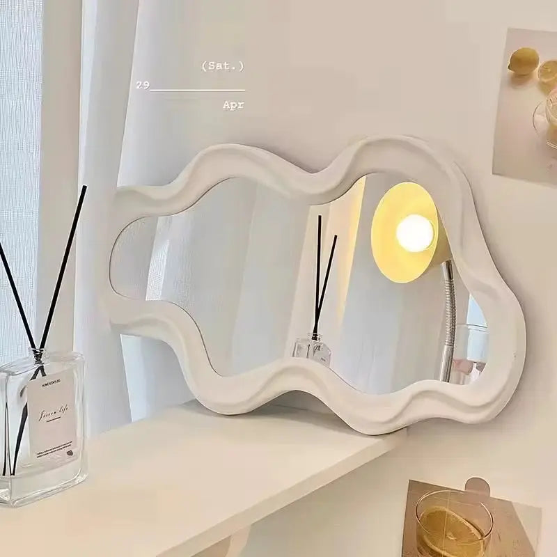 Irregular Wavy Wall Mirror - Modern Asymmetric Accent Mirror