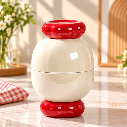 Stackable Two-Piece Ceramic Bowl Set