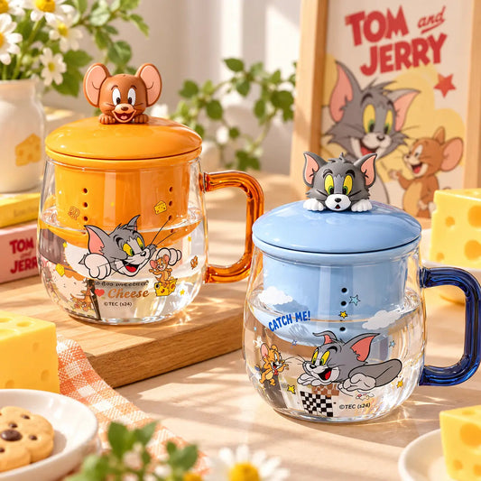 Tom & Jerry Glass Tea Mug with Infuser