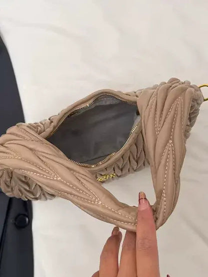 Crescent Quilted Hobo – Plush Soft-Textured Shoulder Bag & Crossbody Purse