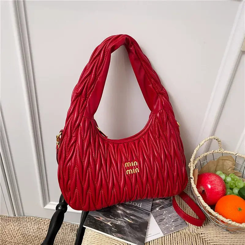 Crescent Quilted Hobo – Plush Soft-Textured Shoulder Bag & Crossbody Purse